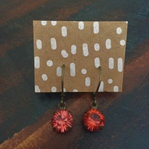 Clara Beau Coral Pink Swarovski Crystal Earrings